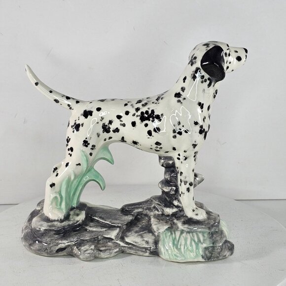 Dalmatian Figurine Porcelain Dog Statue Figurine Hand-Painted Decor Vintage - Picture 6 of 8